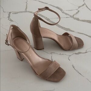 Kelly & Katie Taupe Block Heel Sandals